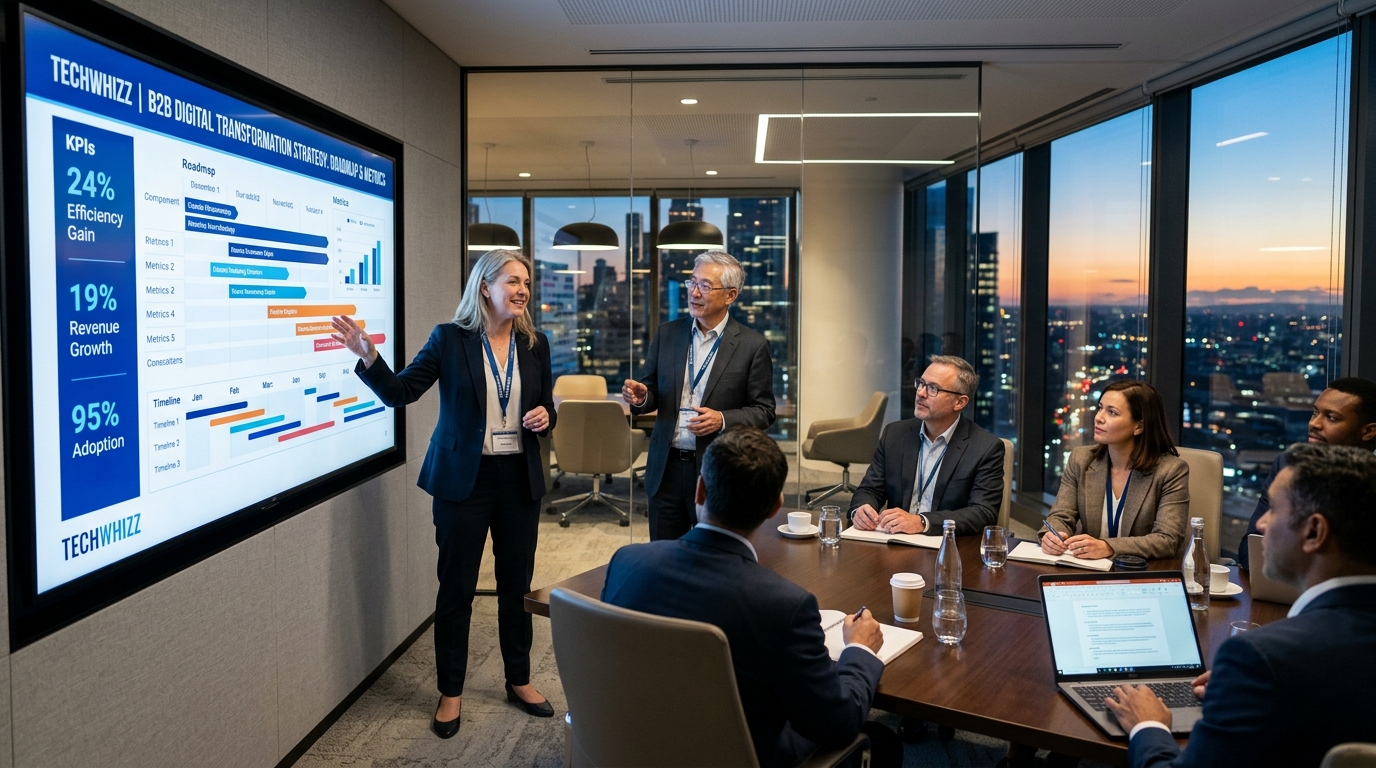 Corporate boardroom meeting presentation